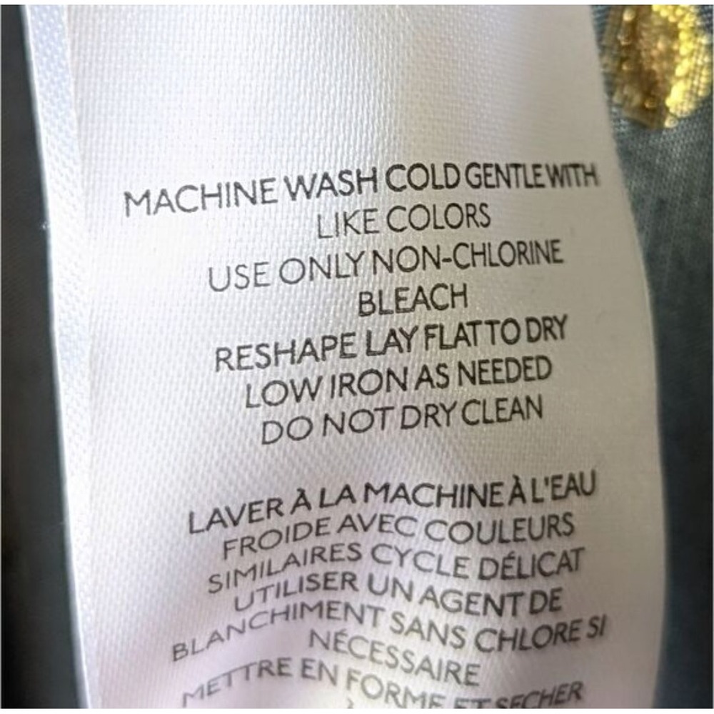 Anthropologie Stormy Blue‎ Tiered Maxi Dress Metallic Dot Napoli Size M - Picture 14 of 15